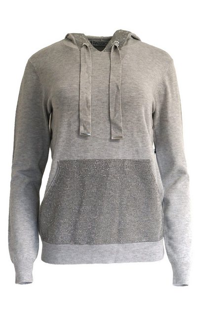 Passioni Kapuzenpullover mit Strasssteinen günstig online kaufen