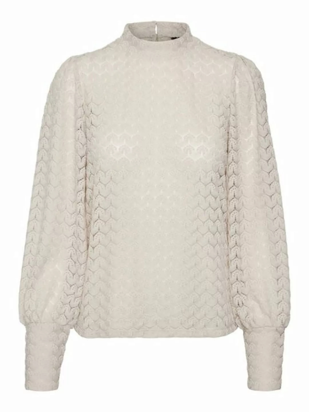 Vero Moda Langarmshirt VMBECCA LS HIGH NECK LACE TOP JRS NOOS günstig online kaufen