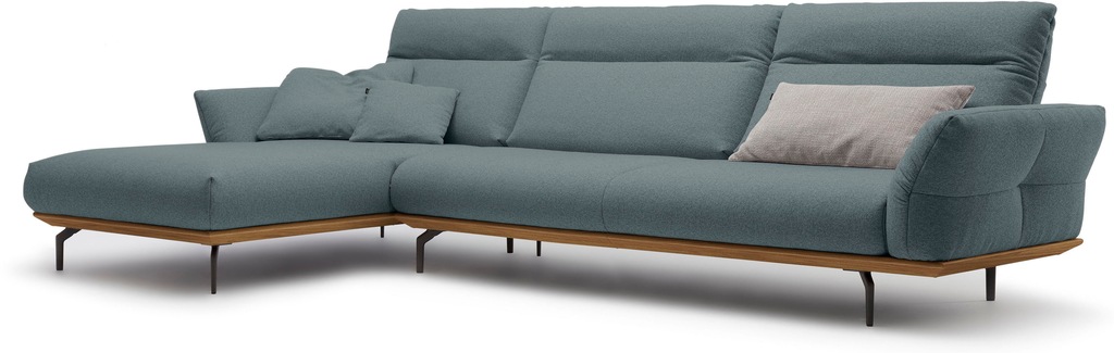 Creation BY ROLF BENZ Ecksofa »CR.460«, Sockel in Nussbaum, Winkelfüße in U günstig online kaufen