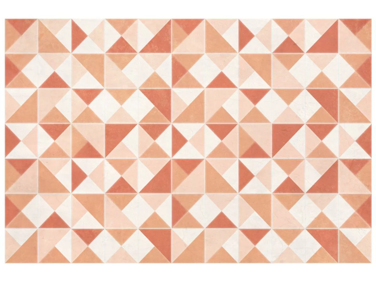 Teppich - Vinyl - mit geometrischem Muster - 120 x 180 cm - Orange - MYRALA günstig online kaufen