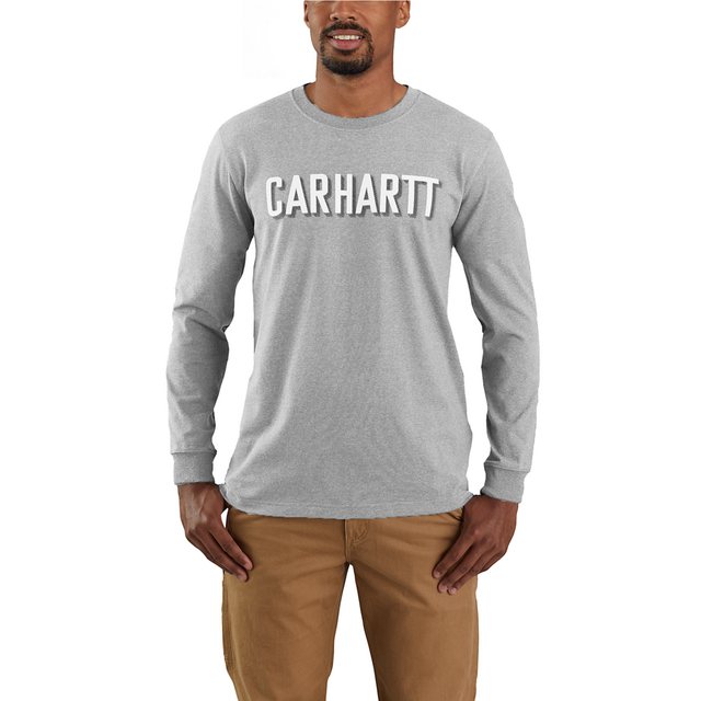 Carhartt Longsleeve Block Logo Graphic Schwerer Jersey günstig online kaufen