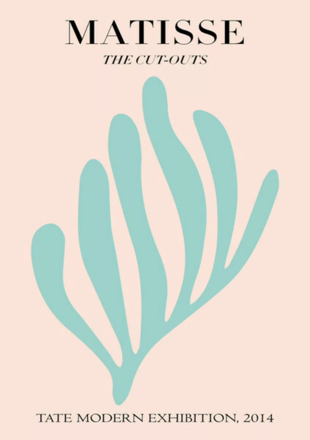 Poster / Leinwandbild - Matisse – Botanisches Design Rosa Und Türkis günstig online kaufen