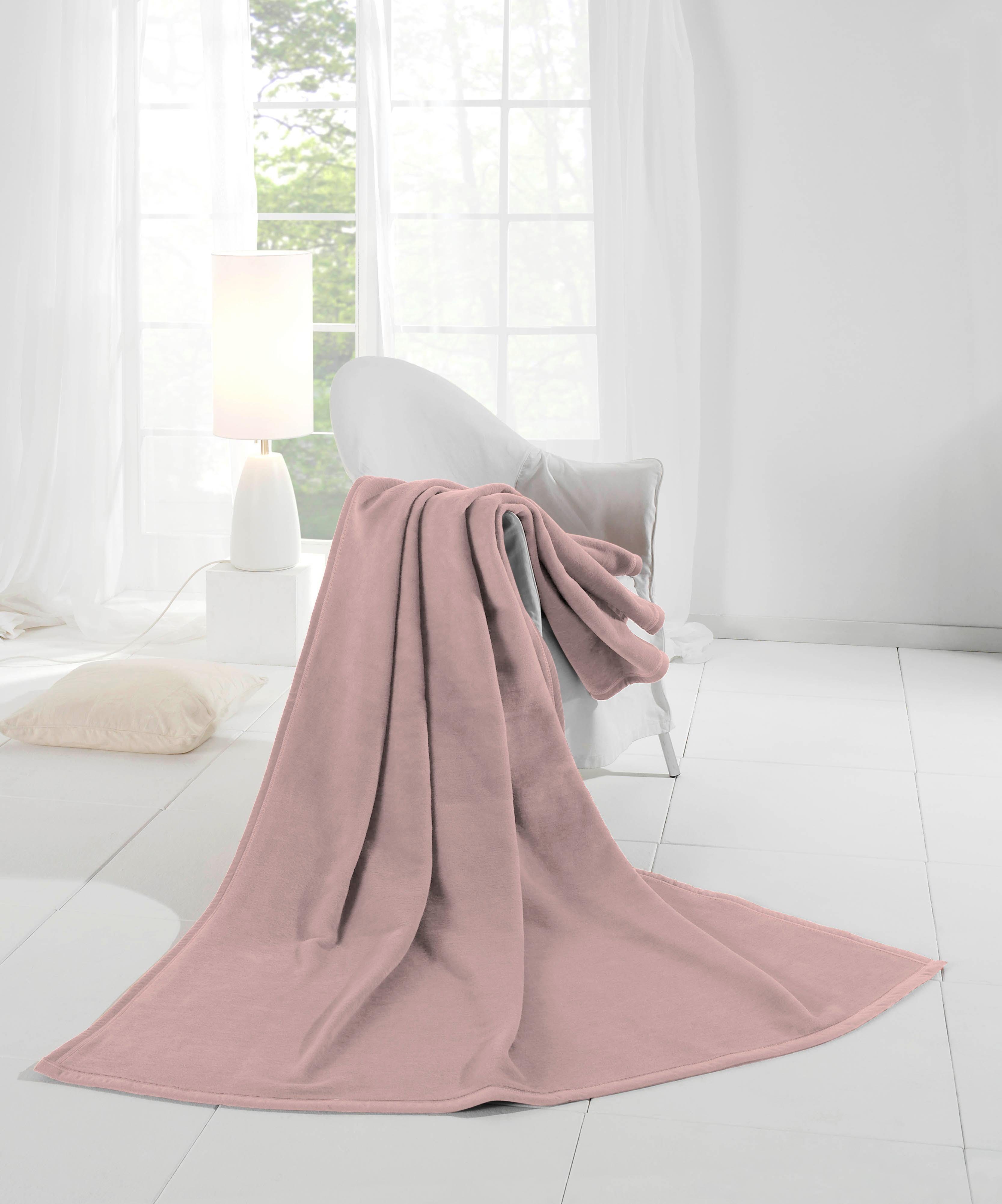 Biederlack Wohndecke »Cotton Home«, im Uni Design, Kuscheldecke günstig online kaufen