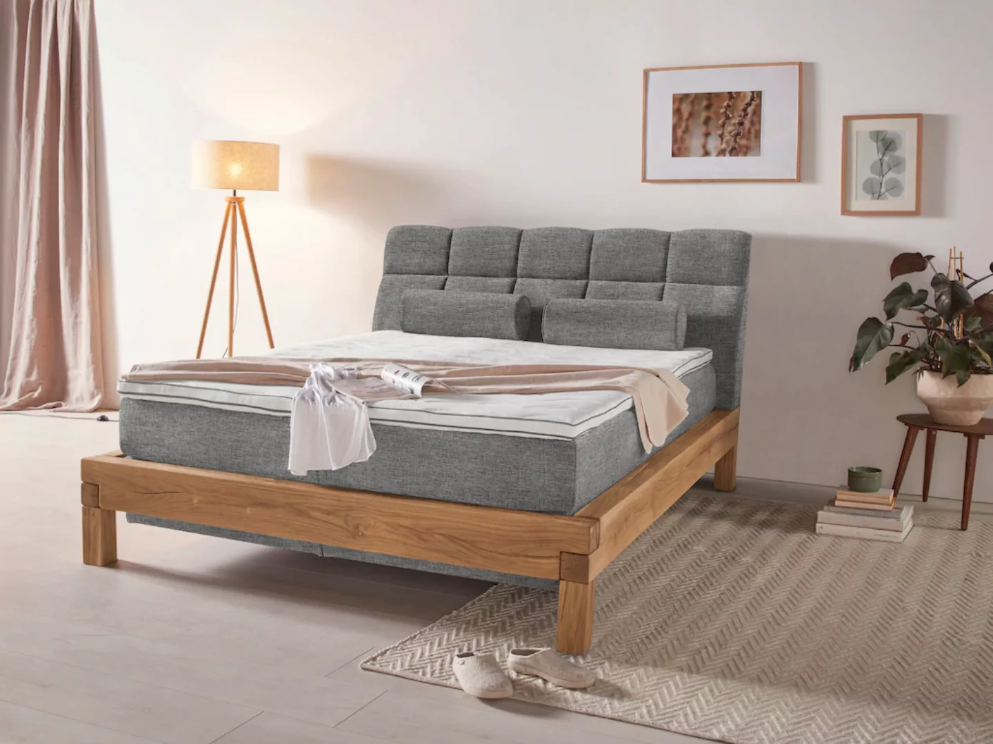 Home affaire Boxspringbett "Villads", Liegefläche: 160/200 cm aus Balkeneic günstig online kaufen