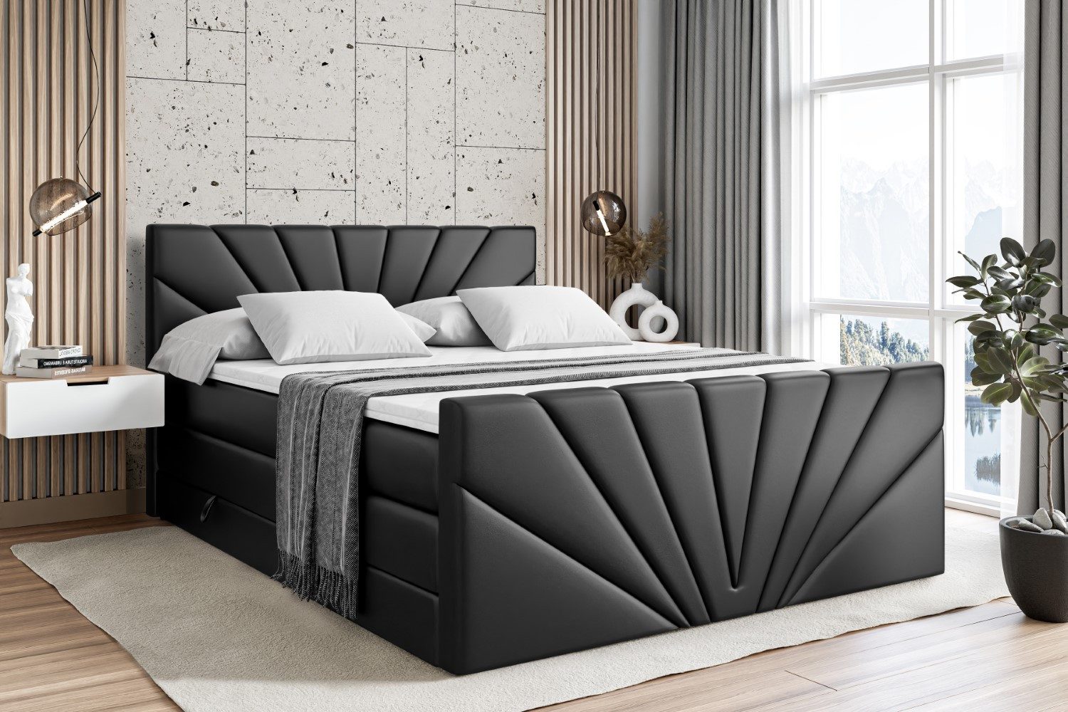 ALTDECOR Boxspringbett MILTIO-Z KING (Multipocket-Matratze H4, günstig online kaufen