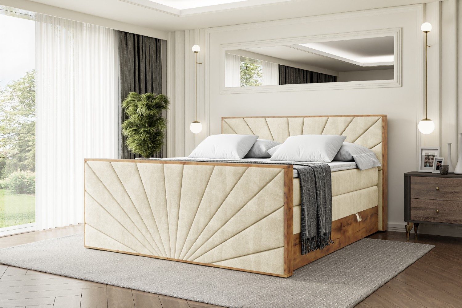 ALTDECOR Boxspringbett LOLLI6-Z KING (Multipocket-Matratze H4, günstig online kaufen