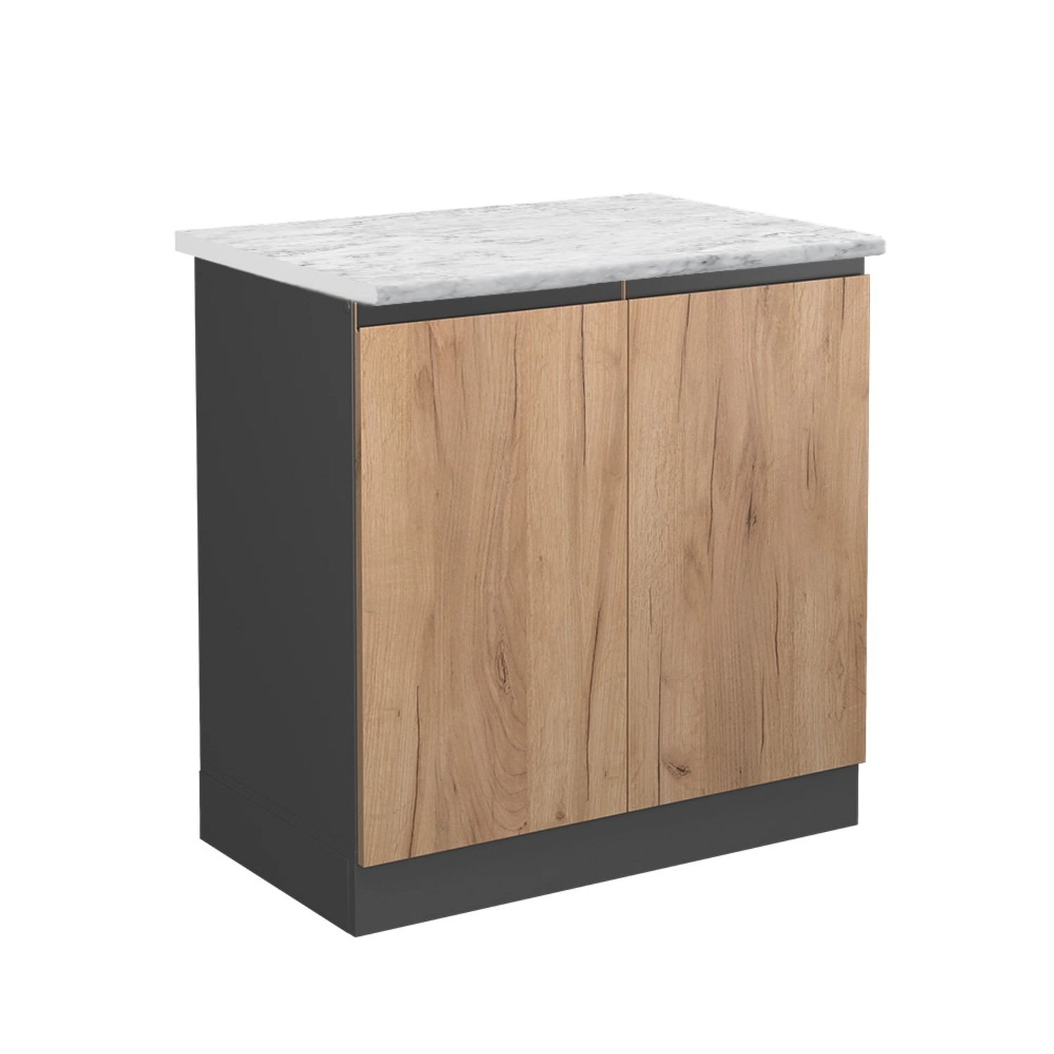 Vicco Spülenunterschrank R-Line, Weiß/Anthrazit, AP Marmor günstig online kaufen