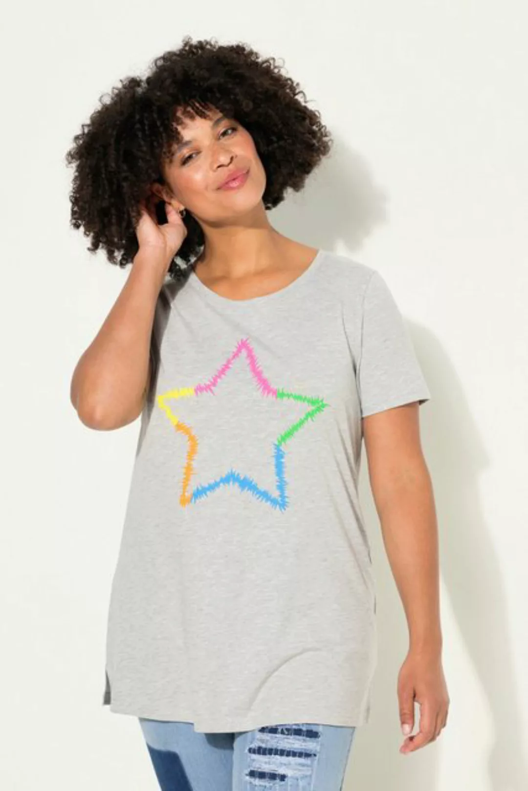 Angel of Style Rundhalsshirt T-Shirt Neon-Stern Rundhals Halbarm günstig online kaufen