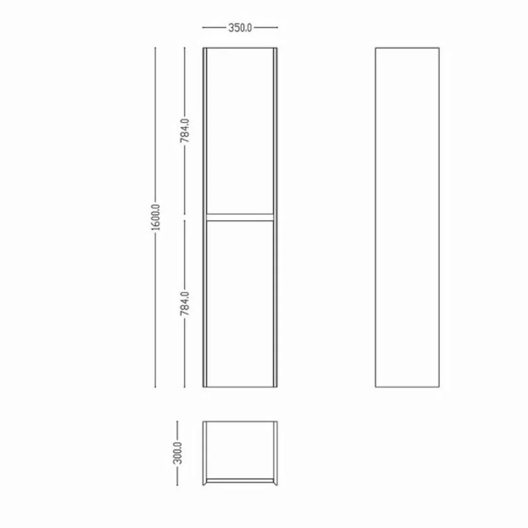 doporro Seitenschrank Badschrank Schmal Hochschrank Badezimmer Kerneiche Ri günstig online kaufen