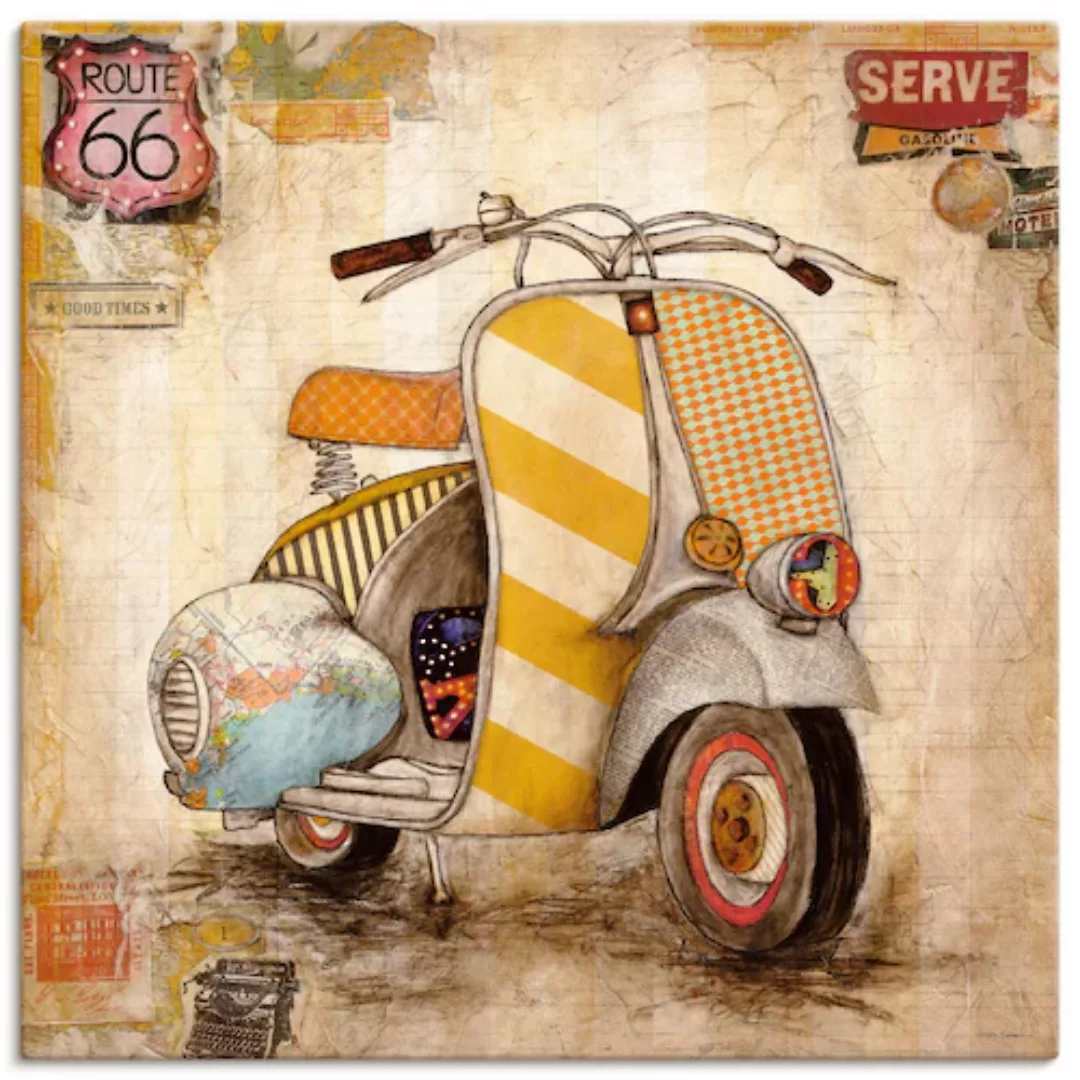 Artland Leinwandbild "Drum herum I", Motorräder & Roller, (1 St.), auf Keil günstig online kaufen