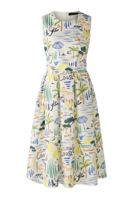 Oui Sommerkleid Kleid, white blue günstig online kaufen