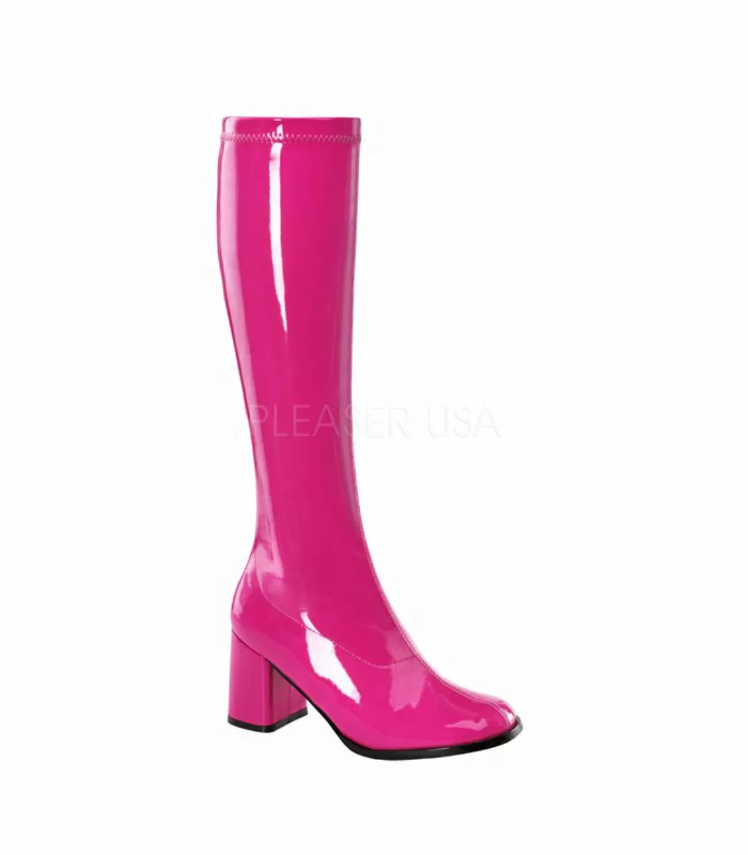 Retro Stiefel GOGO-300 - Lack Hot Pink (Schuhgröße: EUR 38) günstig online kaufen