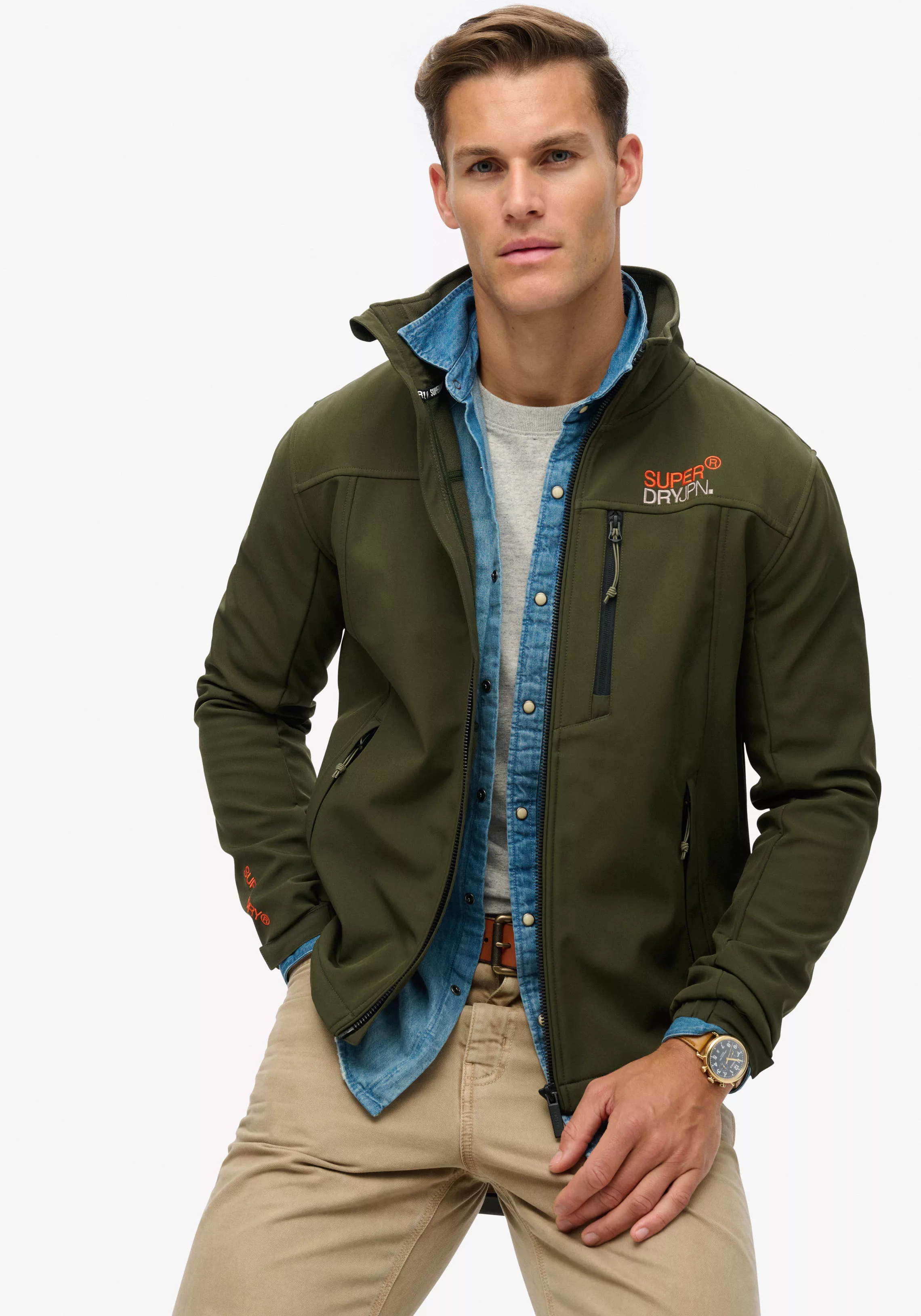 Superdry Outdoorjacke "SOFTSHELL TREKKER TRACK JACKET", mit Kapuze günstig online kaufen