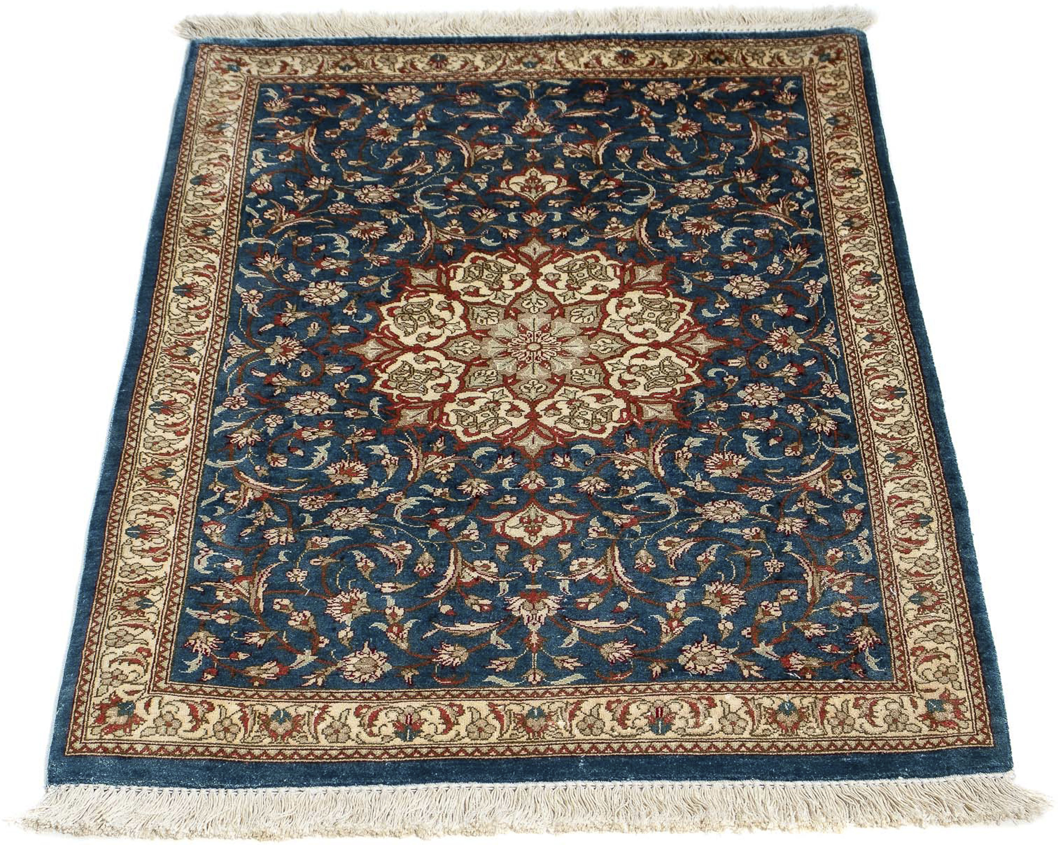 morgenland Orientteppich »Perser - Ghom - 94 x 58 cm - blau«, rechteckig, W günstig online kaufen