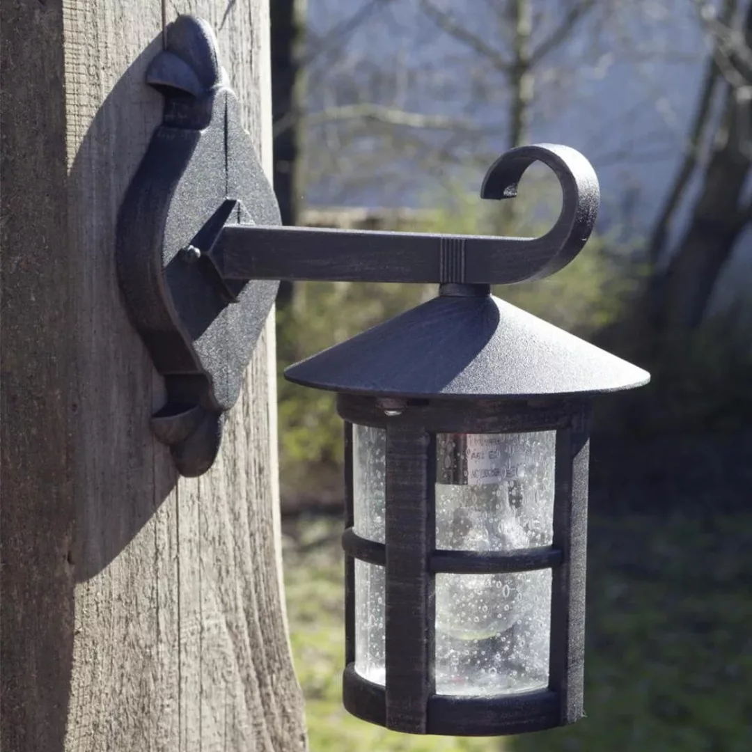 Brilliant Außen-Wandlampe Jordy Schwarz-Rost-Braun günstig online kaufen