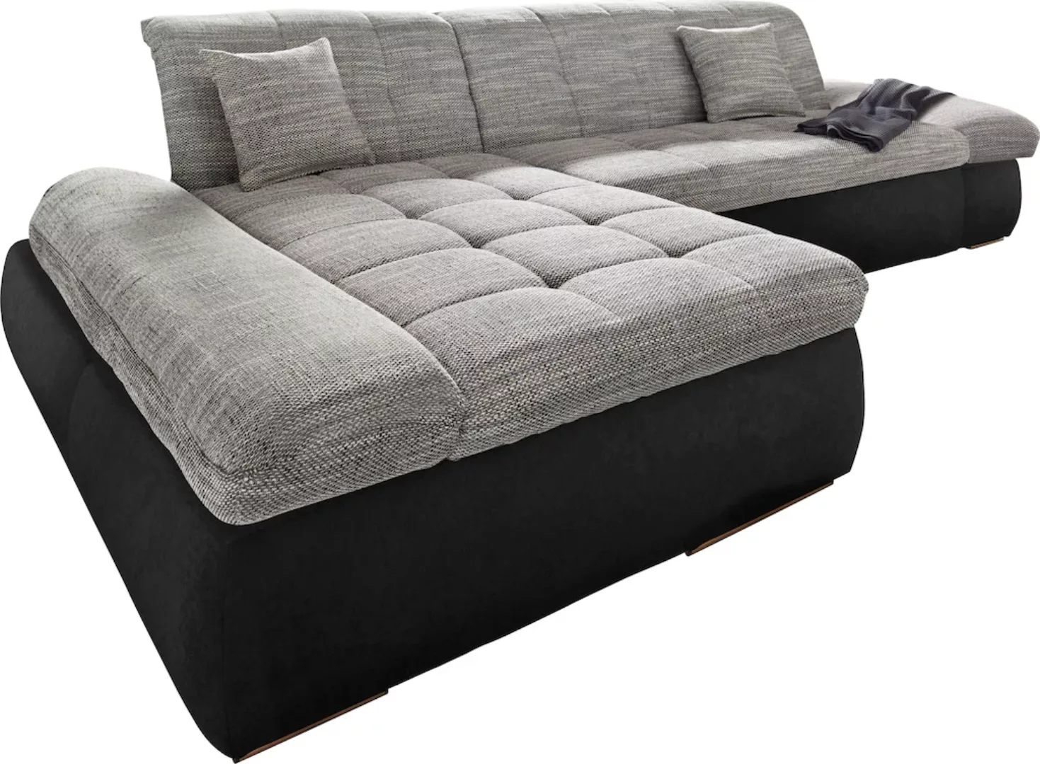 DOMO collection Ecksofa "NMoric incl. Zierkissen B/T/H: 273/216/80 cm L-For günstig online kaufen