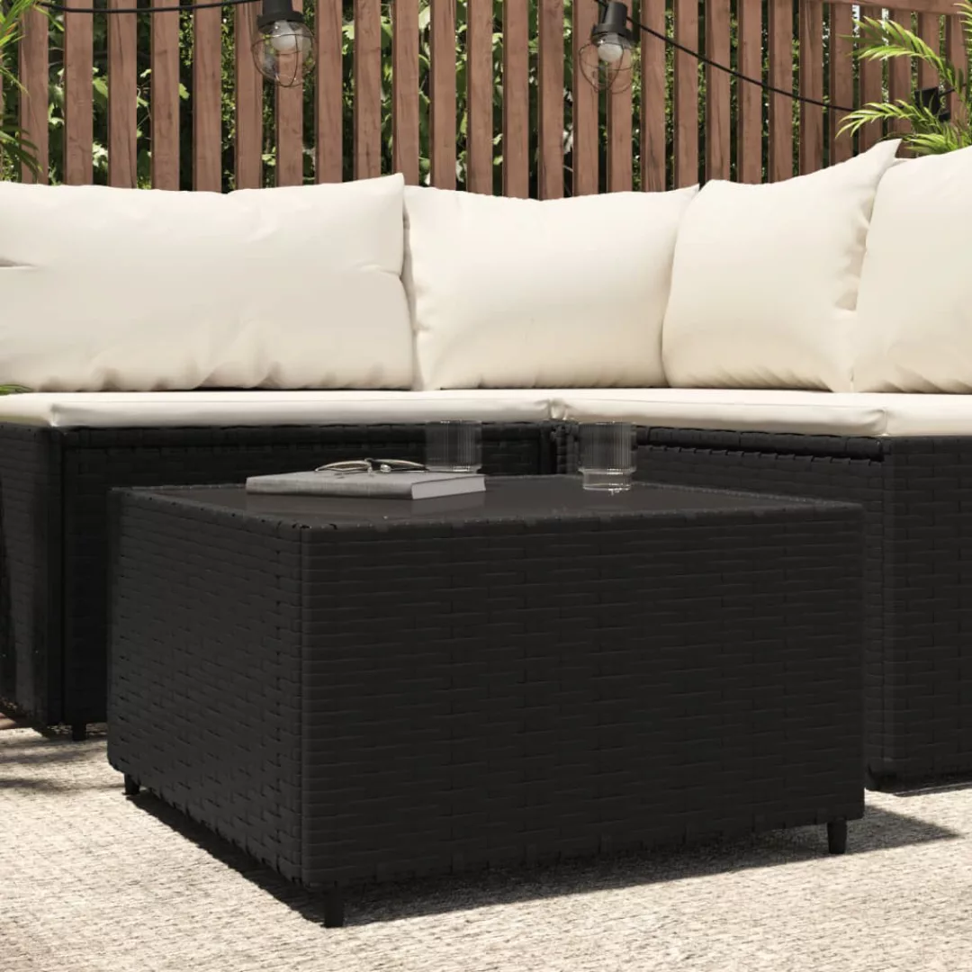 Vidaxl Garten-couchtisch Quadratisch Schwarz 50x50x30 Cm Poly Rattan günstig online kaufen