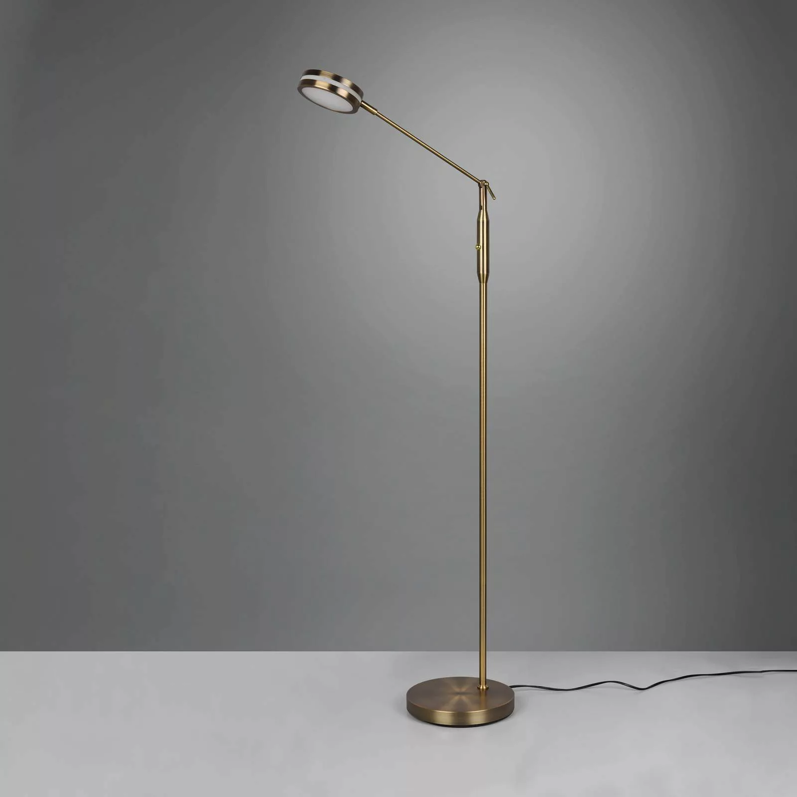 LED-Stehlampe Franklin, Sensordimmer, altmessing günstig online kaufen