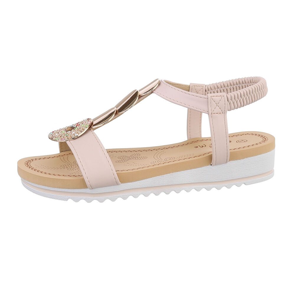 Ital-Design Damen Freizeit Riemchensandalette (86017002) Keilabsatz/Wedge günstig online kaufen