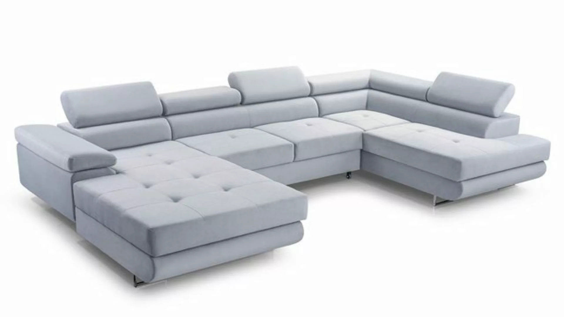 Furnix Wohnlandschaft NILLONA XL-Sofa in U-Form mit Schlaffunktion 2x Bettk günstig online kaufen
