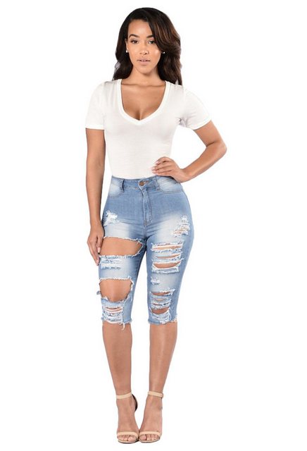 CHENIN Caprijeans Damen-caprijeans mit hohem stretchanteil und damen-jeanss günstig online kaufen