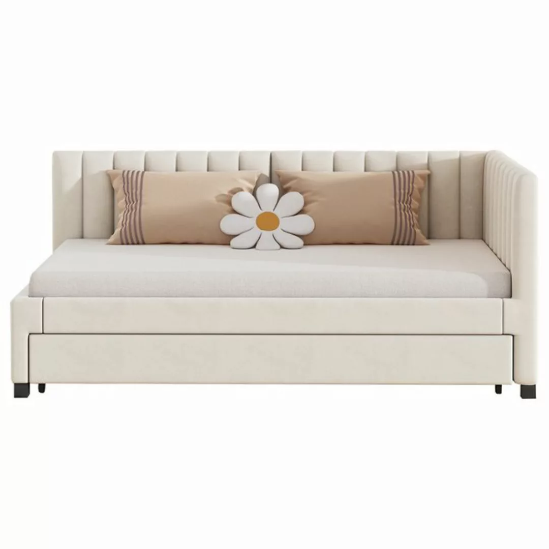 MODFU Polsterbett Schlafsofa (Ausziehbares Schlafsofa, Multifunktionsbett m günstig online kaufen