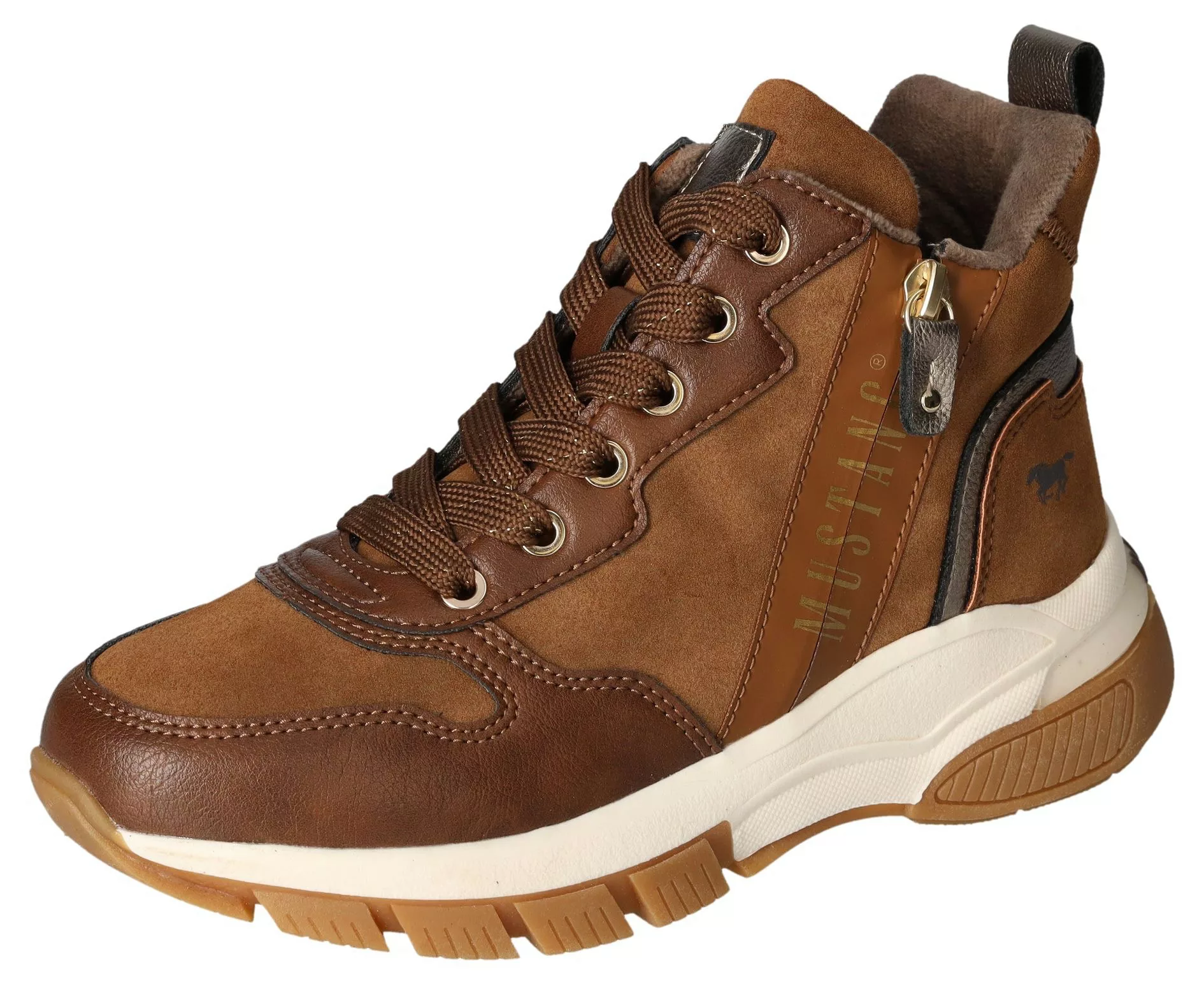 Mustang Shoes Schnürboots, High Top Sneaker, Stiefelette mit zusätzlichem R günstig online kaufen