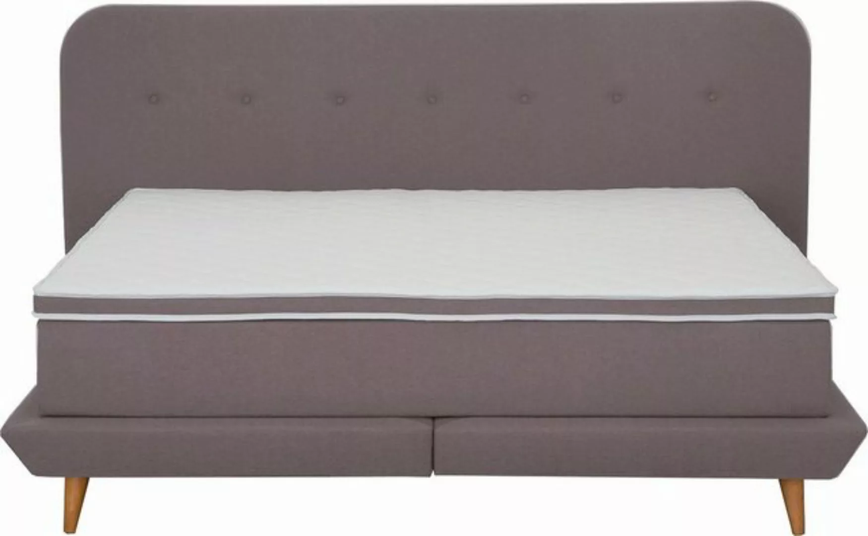 andas Boxspringbett "Premium", Steppung mit Knopfheftung, inkl. Topper günstig online kaufen