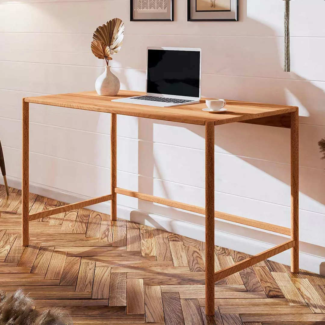 Echtholz Schreibtisch aus Wildbuche 120x75x65 cm günstig online kaufen