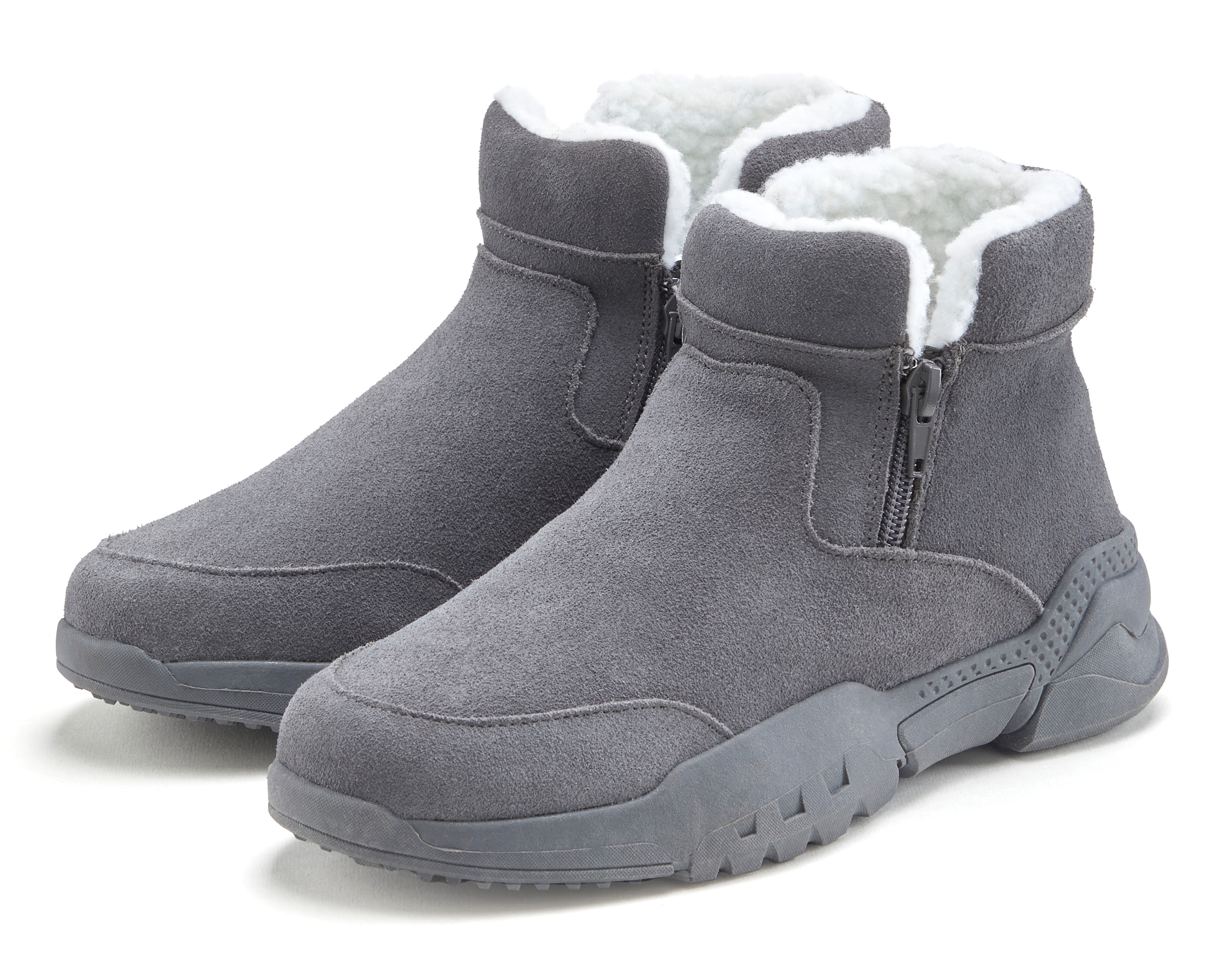 Vivance Stiefelette, aus Veloursleder und mit Warmfutter, Winterstiefel, St günstig online kaufen