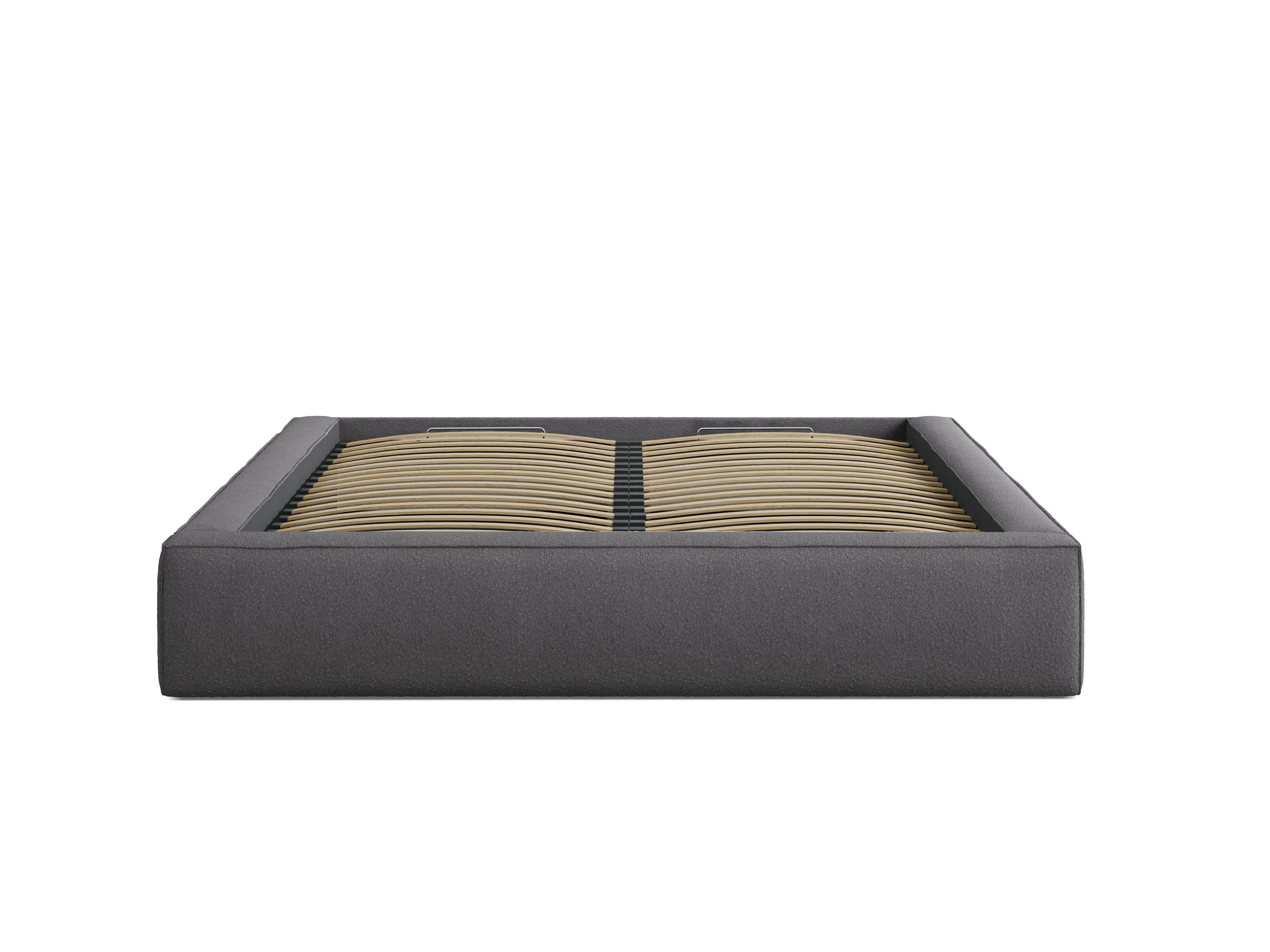 Micadoni | Bettgestell mit Stauraum Simon 200x200 Bouclé günstig online kaufen