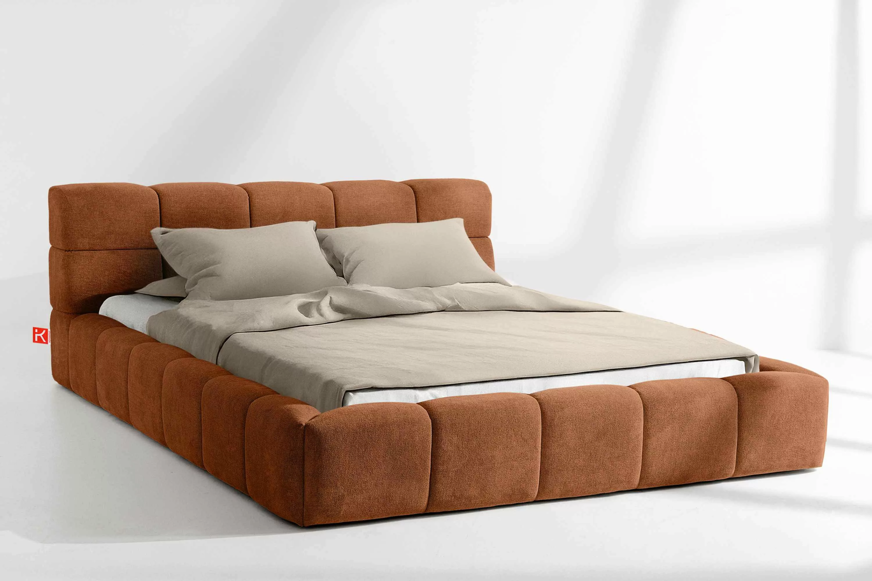 KONSIMO® Polsterbett Doppelbett AERI mit Stauraum, günstig online kaufen