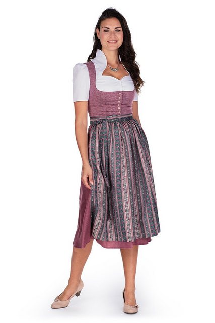 Berwin & Wolff Dirndl Midi Dirndl 2tlg. - LEONARA - mauve/grün günstig online kaufen