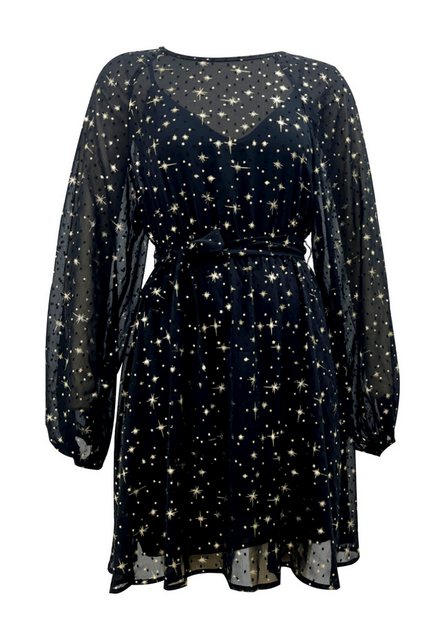 GINI LONDON Minikleid Gini Star Print Long Sleeve Mini Langärmeliges Minikl günstig online kaufen