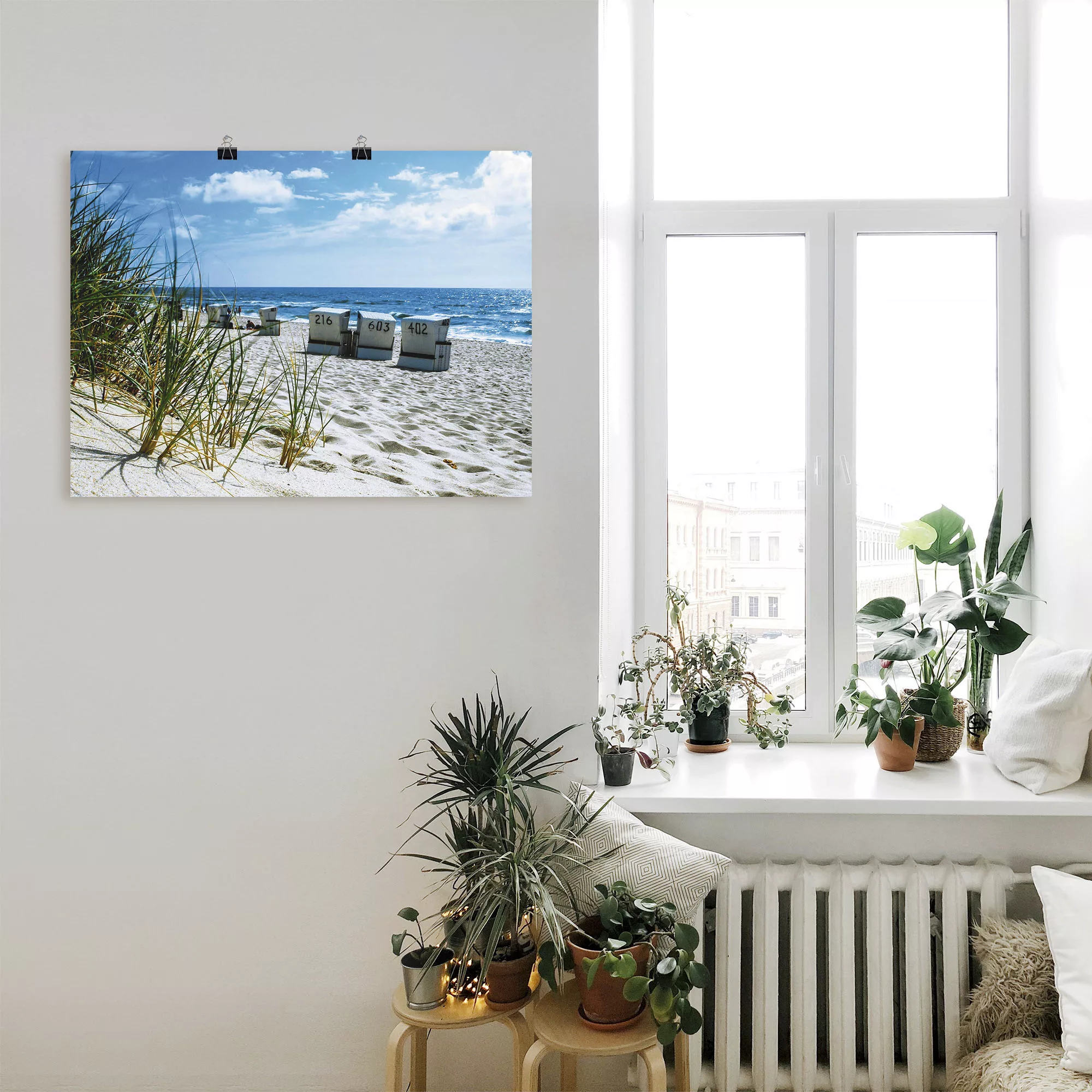 Artland Wandbild »Hinter den Dünen«, Strand, (1 St.), als Leinwandbild, Pos günstig online kaufen
