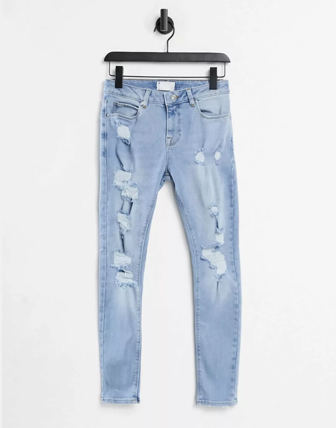 ASOS DESIGN – Spray-on-Jeans im Vintage-Look mit Powerstretch und auffällig günstig online kaufen