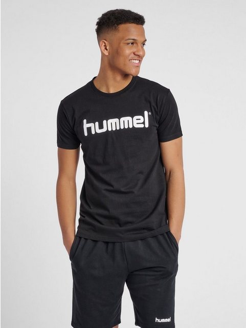 hummel T-Shirt Logo T-Shirt Sport Kurzarm Rundhals Shirt aus Baumwolle HMLG günstig online kaufen