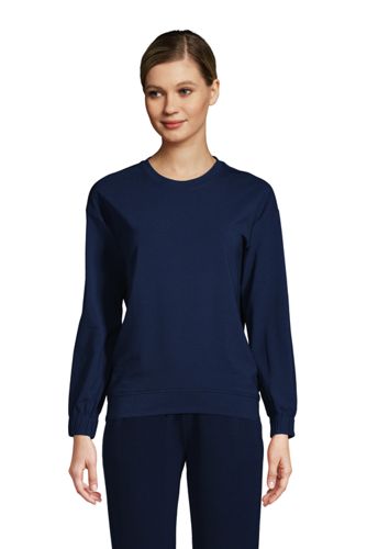Pyjama-Sweatshirt aus Stretch-Jersey in Petite-Größe, Damen, Größe: M Petit günstig online kaufen