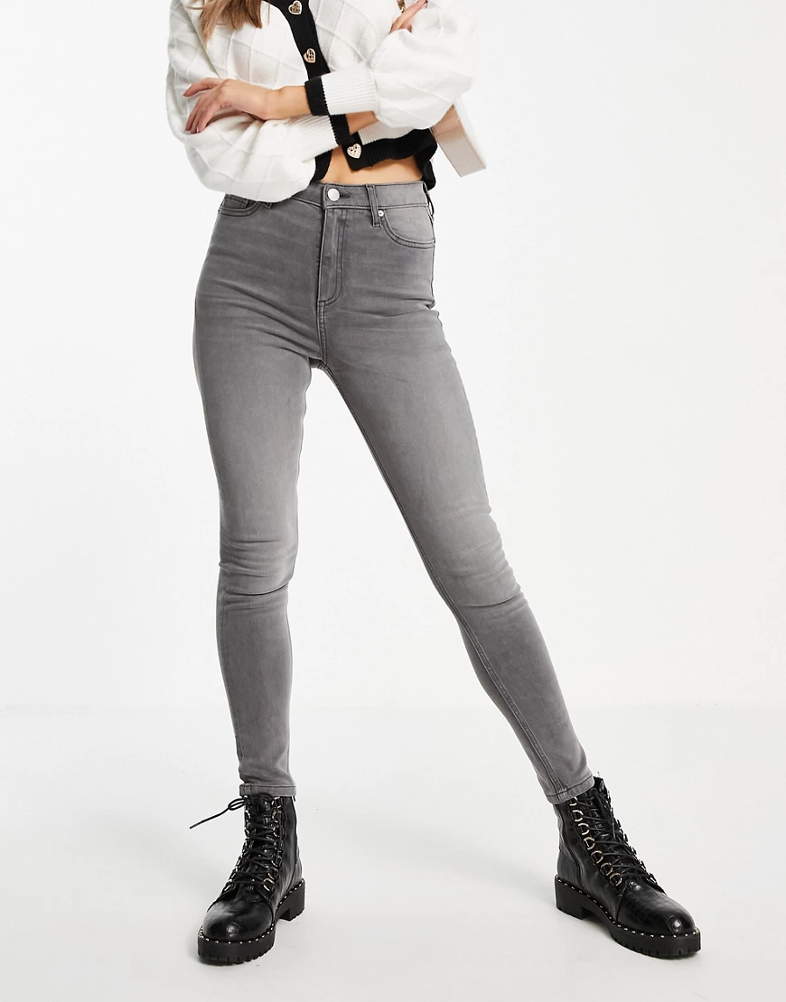 Miss Selfridge – Lizzie – Eng geschnittene Jeans mit hohem Bund und Authent günstig online kaufen