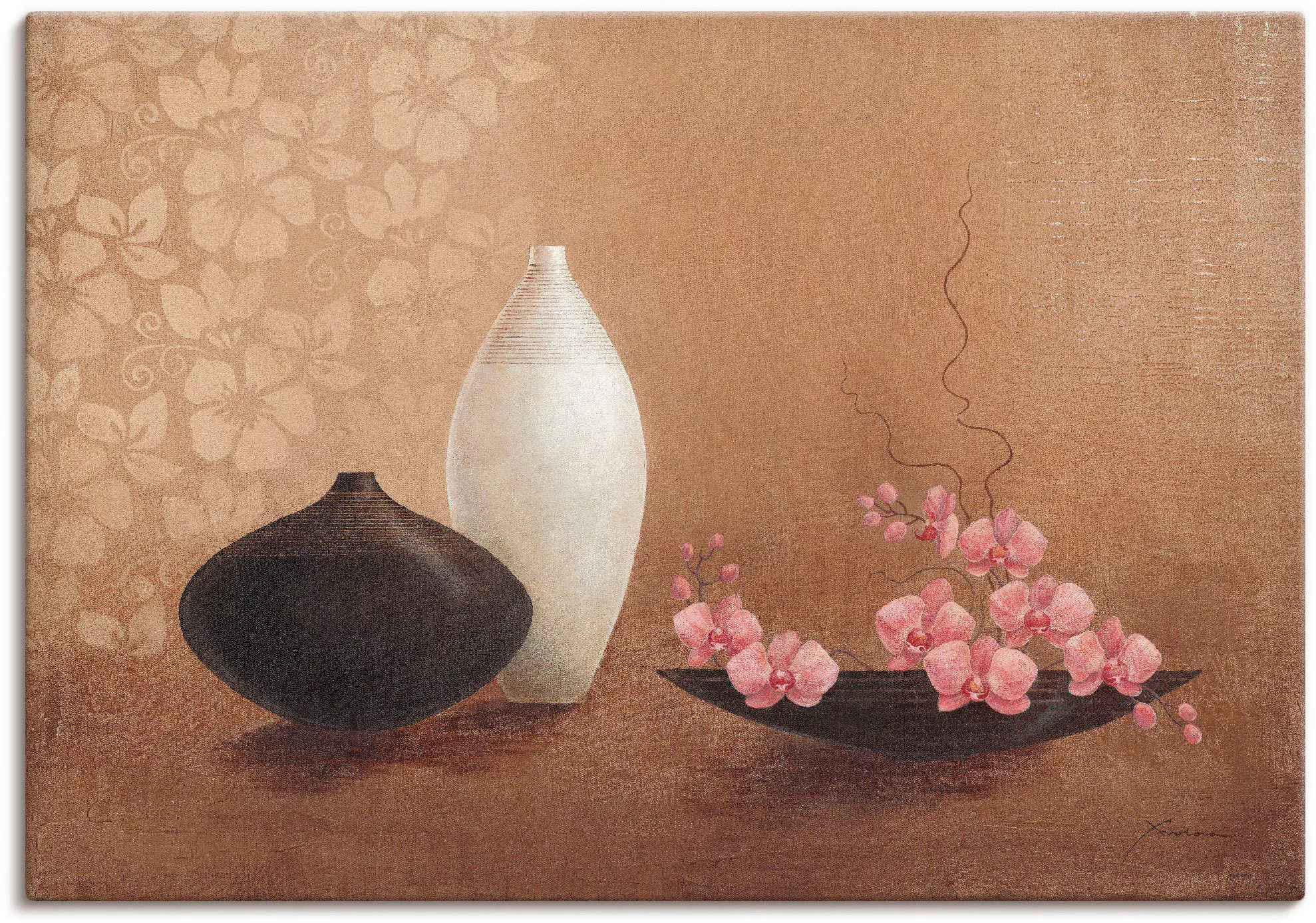 Artland Leinwandbild »Orchideenzweig«, Vasen & Töpfe, (1 St.), auf Keilrahm günstig online kaufen