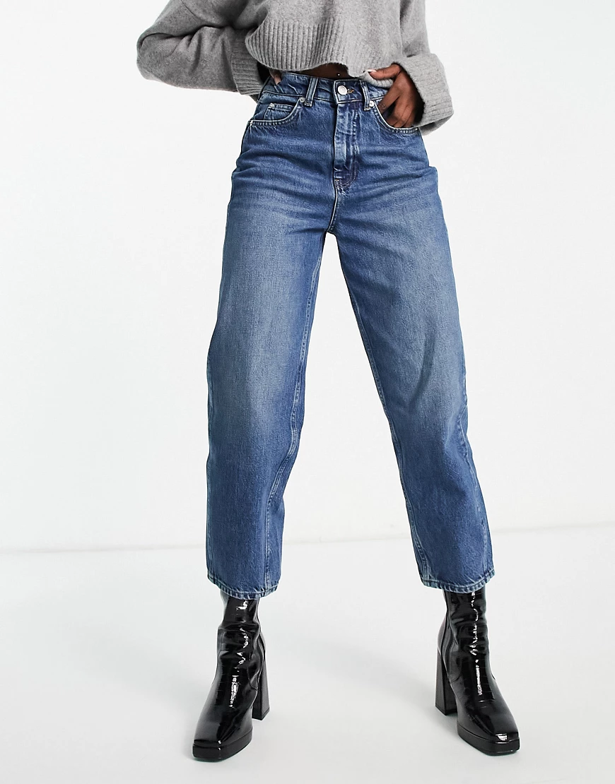 Whistles – Authentic – Jeans mit weitem Bein in blauer Waschung günstig online kaufen