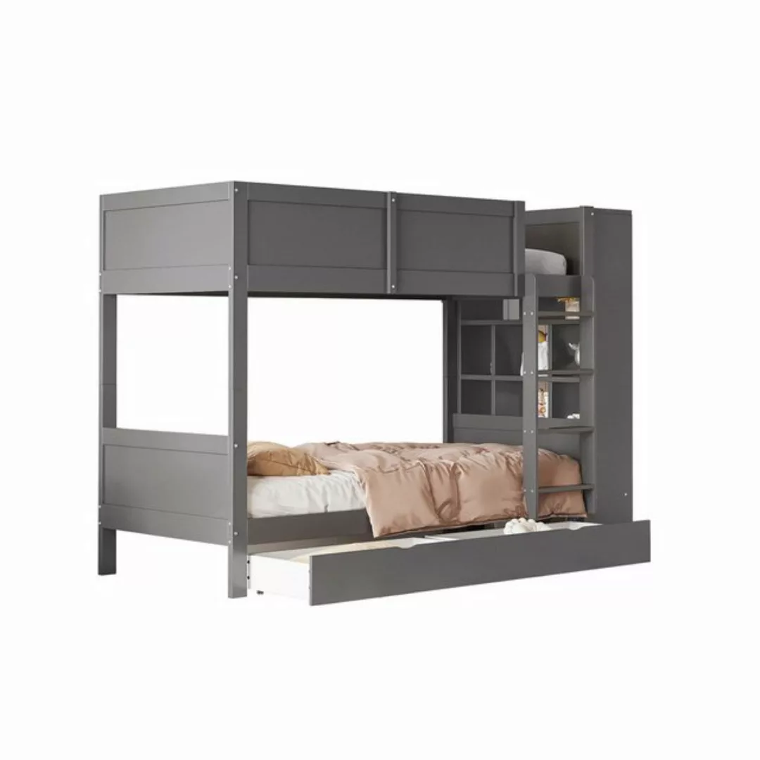 Merax Etagenbett, Massivholz Kinderbett Hausbett 90x200cm mit Schubladen un günstig online kaufen