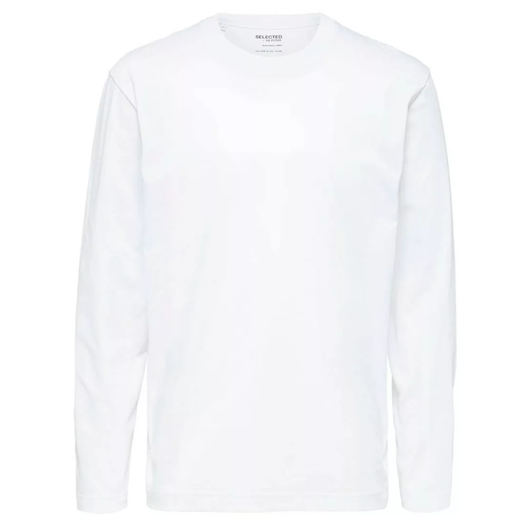 Selected Colman Relax Langarmshirt Mit Rundhalsausschnitt 2XL Bright White günstig online kaufen