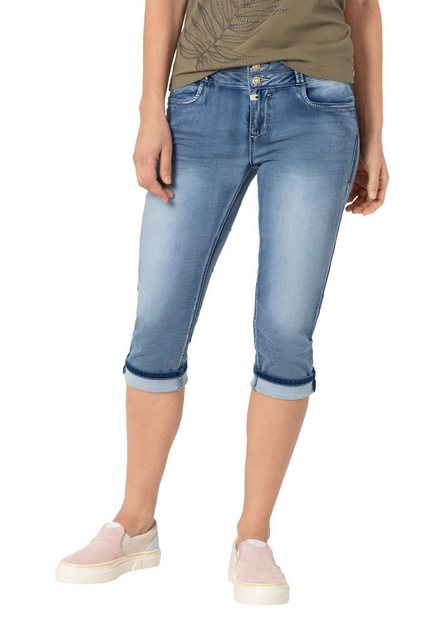 TIMEZONE Damen Bermuda SLIM ENYATZ 3/4 - Slim Fit - Blau günstig online kaufen