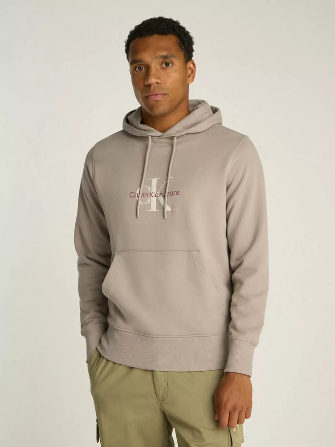 Calvin Klein Jeans Sweatshirt DISTRESSED MONOLOGO HOODIE mit Logodruck günstig online kaufen