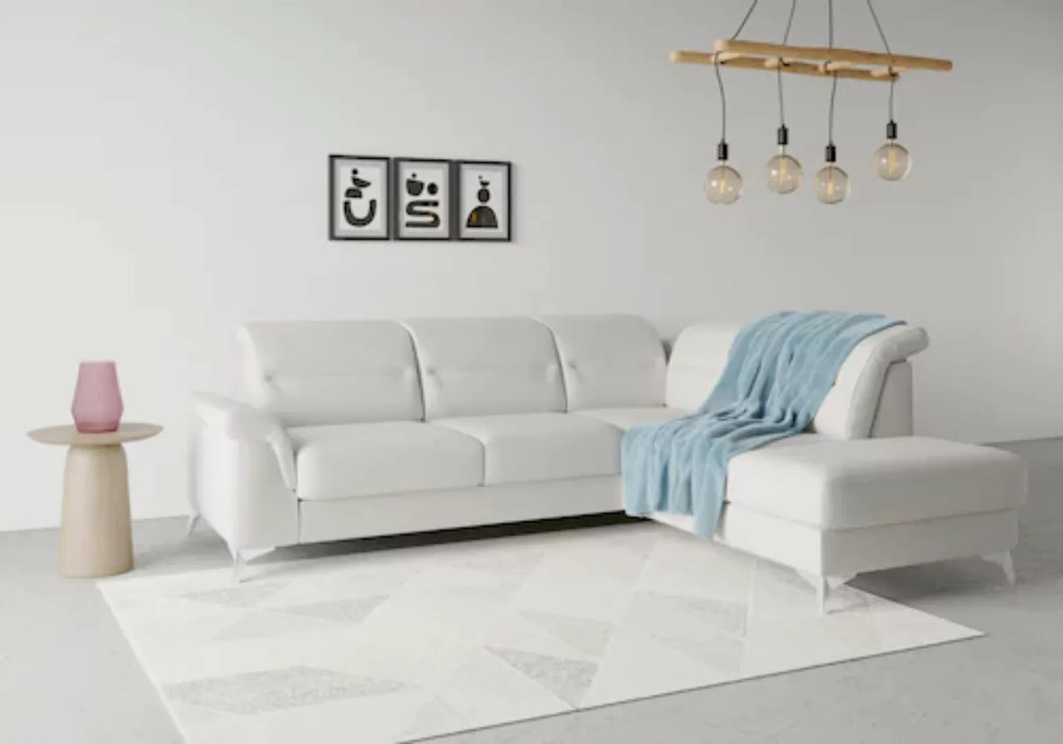 sit&more Ecksofa "Sinatra L-Form", mit Ottomane, optional mit Kopfteilverst günstig online kaufen