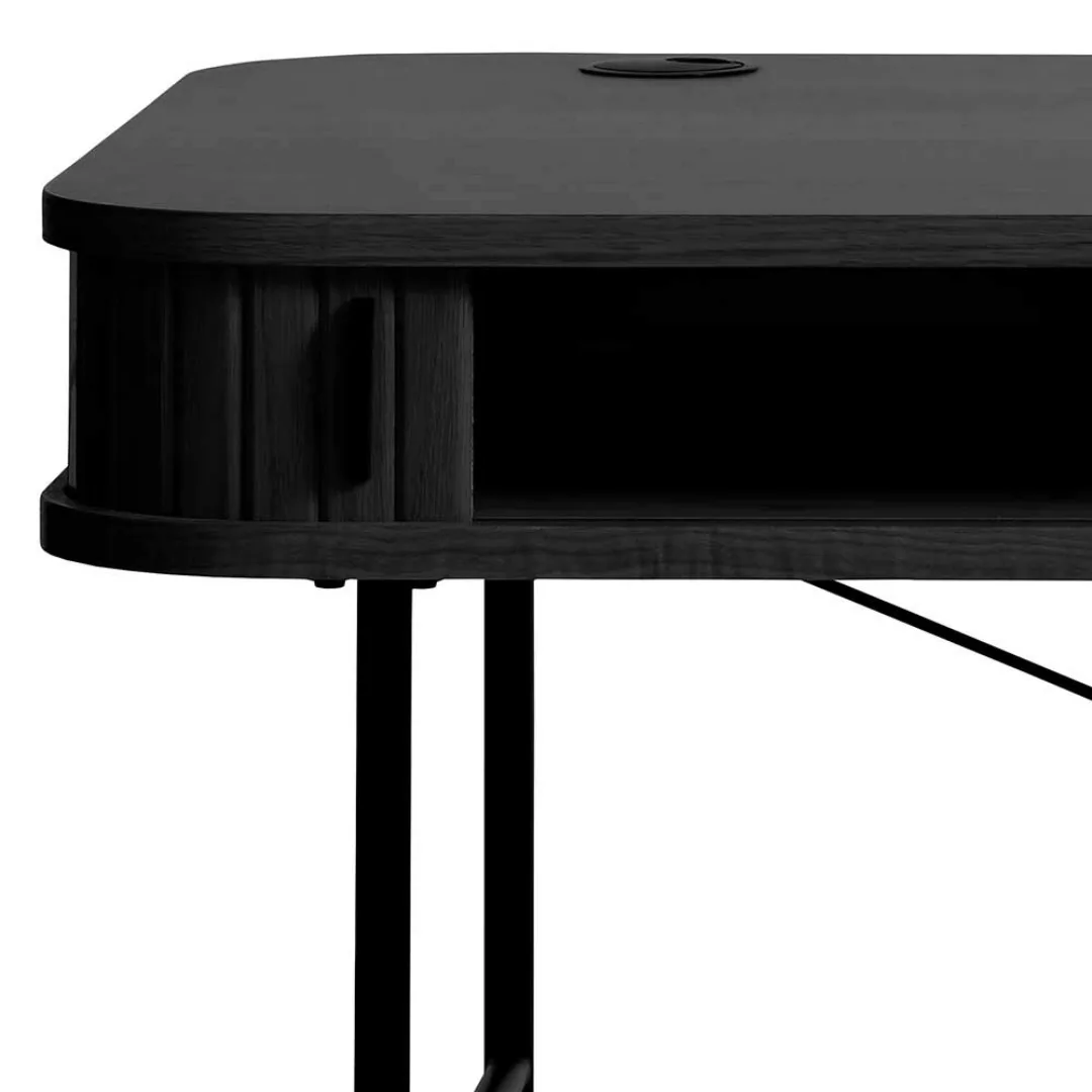 Moderner Home Office Schreibtisch in Schwarz Skandi Design günstig online kaufen