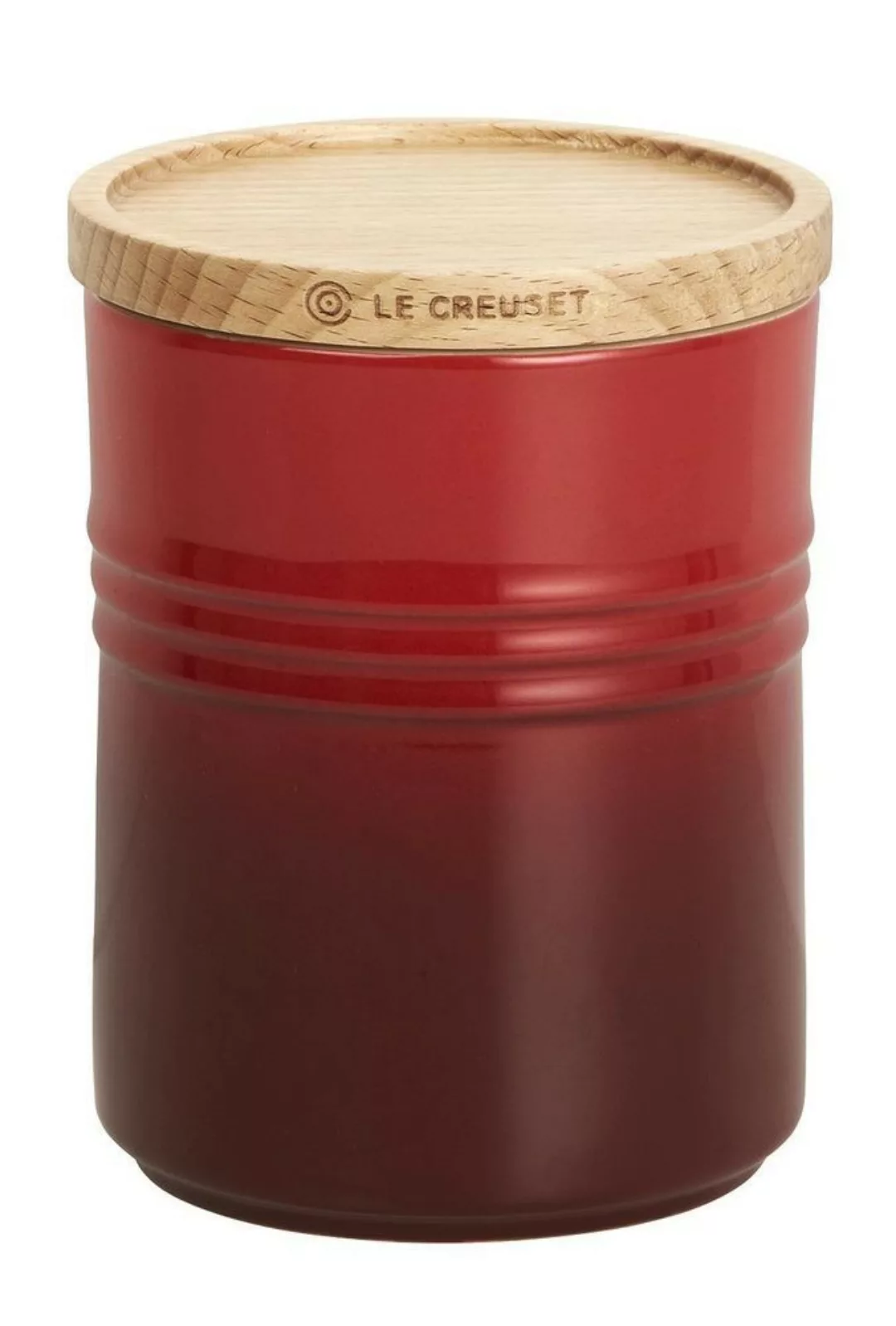 Le Creuset Vorratsdose mit Holzdeckel Kirschrot 540ml günstig online kaufen