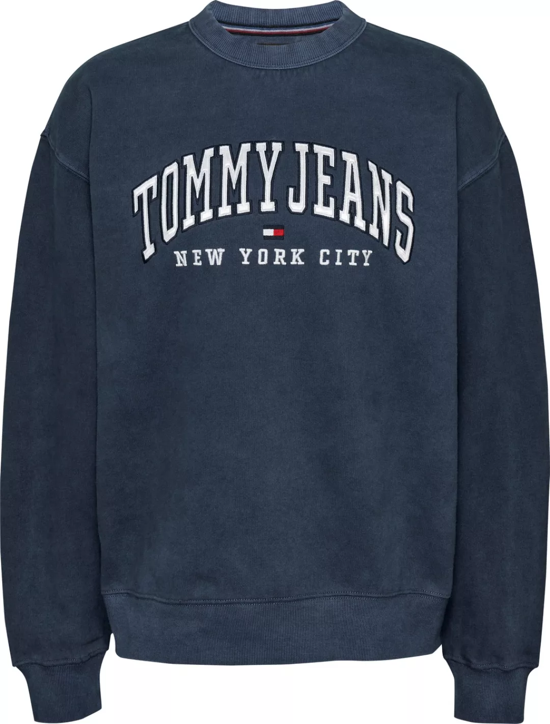 Tommy Jeans Sweatshirt TJW RLX VARSITY CREW mit Washed-Effekt, großem Logo günstig online kaufen