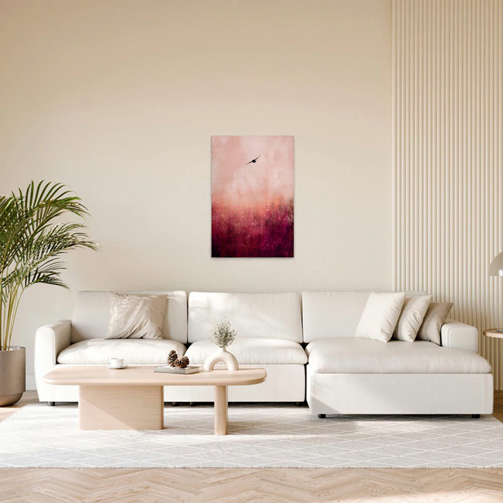 A.S. Création Leinwandbild "Warm Sunset - Wandbild Rosa Pink Schwarz Keilra günstig online kaufen